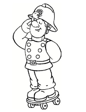 Printable Firefighter Sam Coloring Sheet
