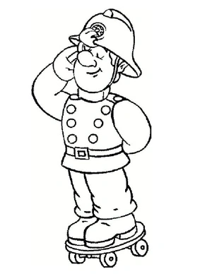 Printable Firefighter Sam Coloring Sheet Coloring Page