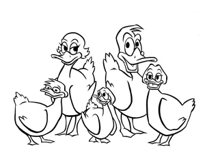 Print the coloring page for "Five Little Ducks". Coloring Page