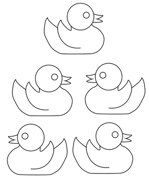 Printable Coloring Page: Five Little Ducks Coloring Page