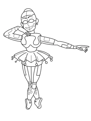 Ballora from the game Five Nights at Freddy’s Coloring Page