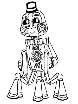 Five Nights at Freddy’s Music Man Coloring Page