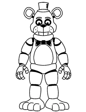 Freddy FNAF Fun-loving Coloring Page