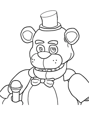 Freddy the Withered Coloring Page