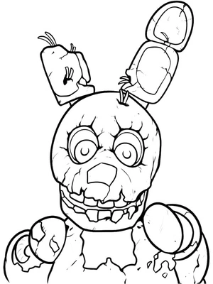 Springtrap from Five Nights at Freddy’s Coloring Page
