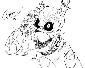 Springtrap from the Five Nights at Freddy’s series Coloring Page