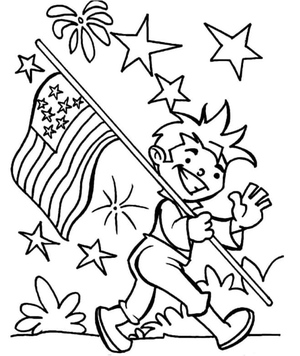 Boy Celebrating Flag Day