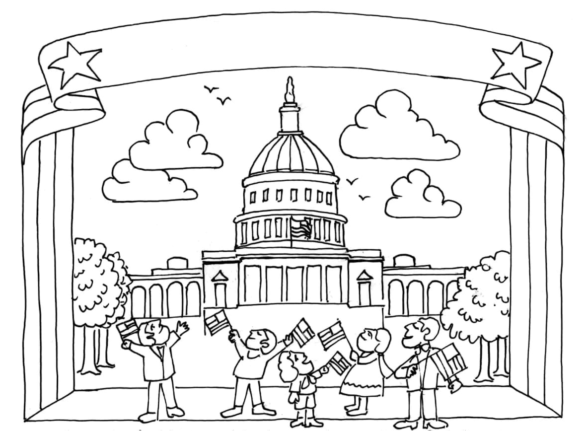 Free Printable Flag Day Coloring Page Coloring Page