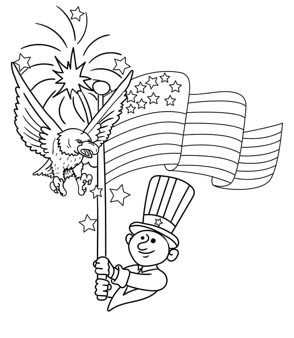 Printable Flag Day Coloring Page Coloring Page