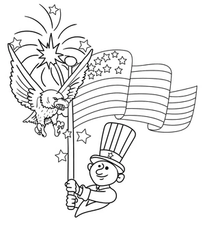 Printable Flag Day Coloring Page Coloring Page