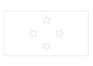 Flag of Micronesia Coloring Page