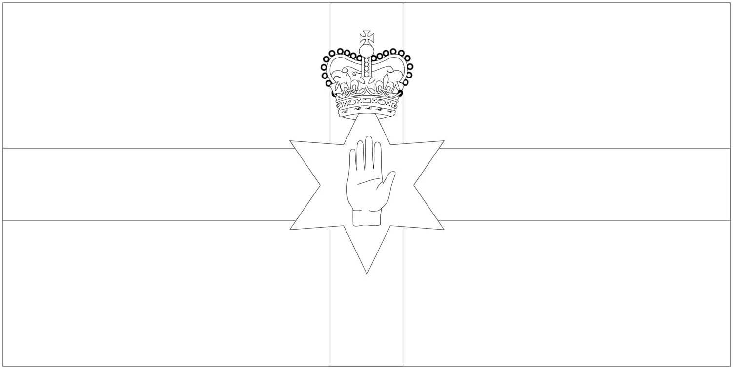 Flag of Northern Ireland Coloring Page