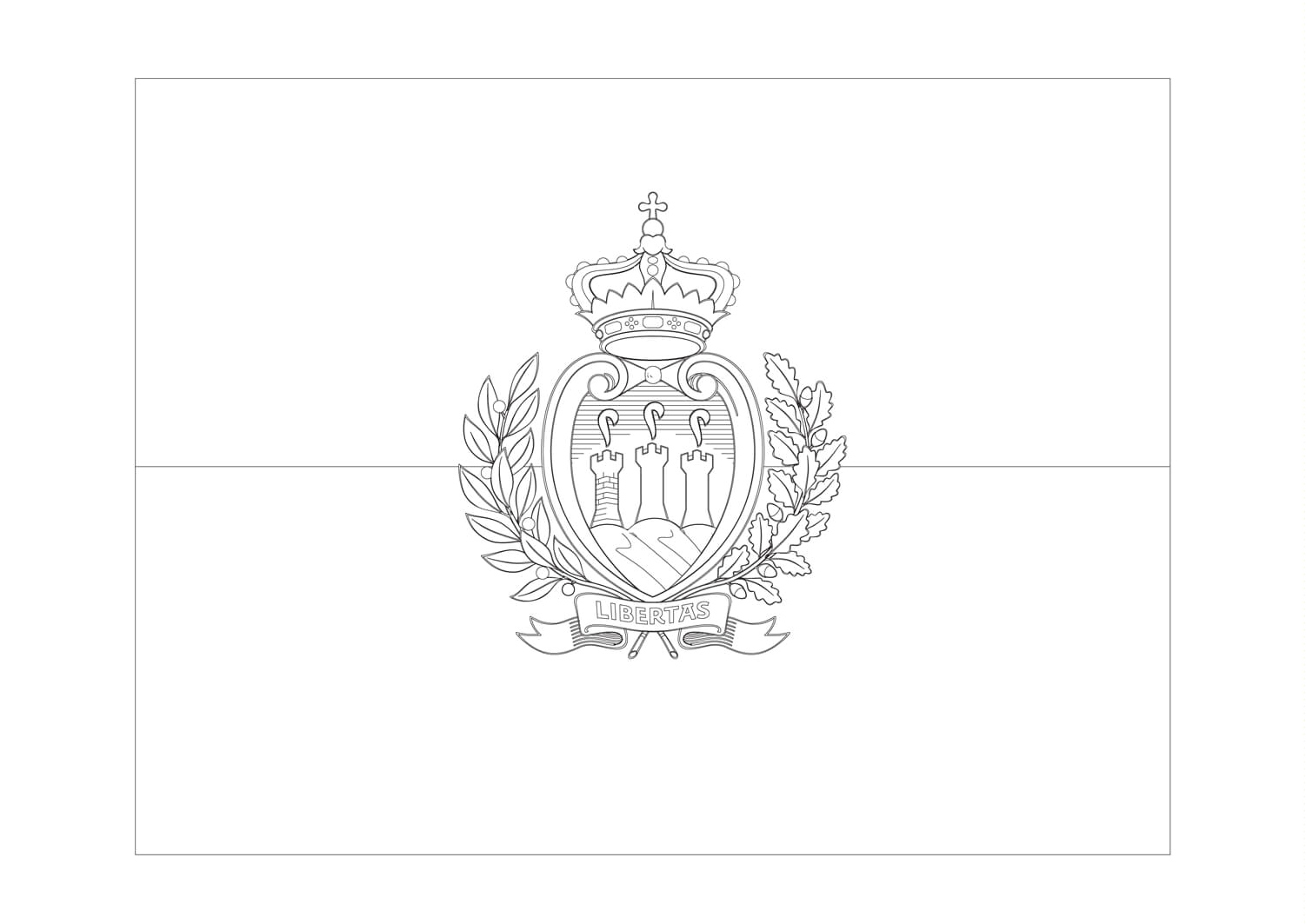 Flag of San Marino Coloring Page