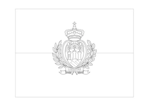 Flag of San Marino Coloring Page