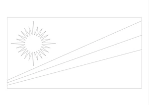 Flag of the Marshall Islands Coloring Page