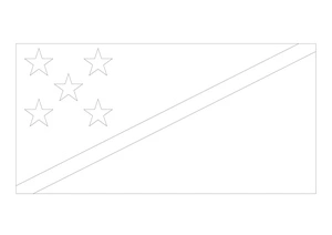 Flag of the Solomon Islands Coloring Page