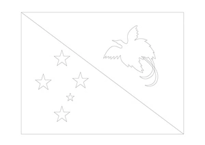 Papua New Guinea Flag Coloring Page