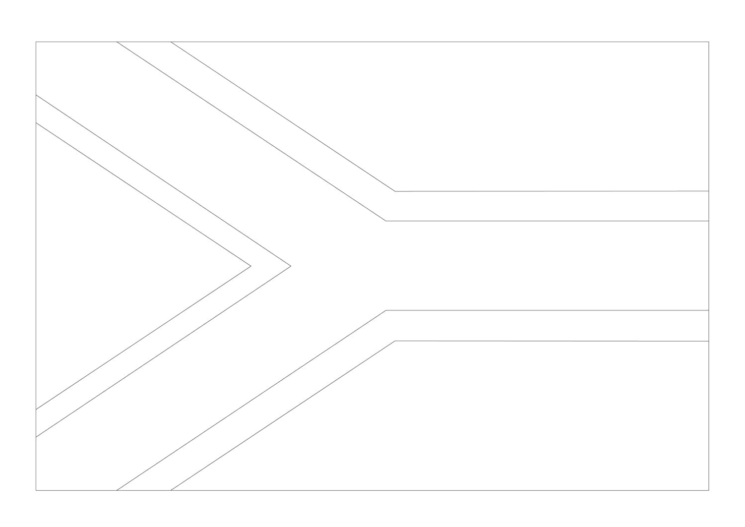 South African Flag, avoid referring to it as the Flag of South Africa Coloring Page