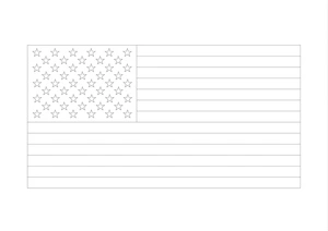 United States of America Flag Coloring Page