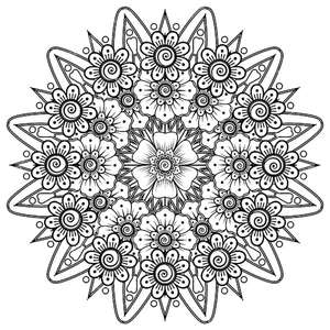 Charming Floral Mandala