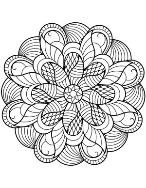 Incredible Flower Mandala Coloring Page
