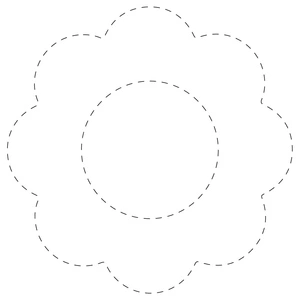 Basic Flower Tracing Activity Coloring Page