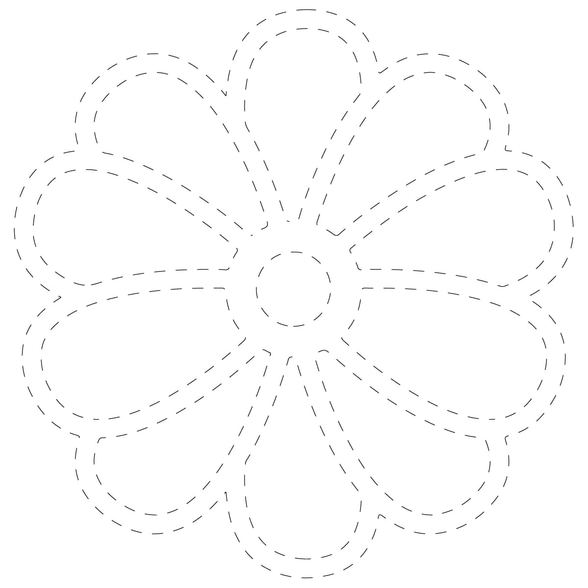 Flower Tracing Activity Page Coloring Page