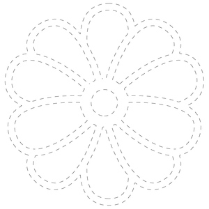 Flower Tracing Activity Page