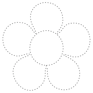 Lovely Flower Tracing Coloring Page