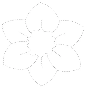 Printable Flower Tracing Page Coloring Page