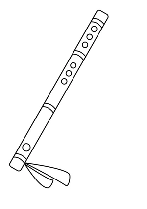 Images of Flutes Coloring Page