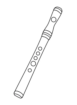Printable Flute Coloring Page Coloring Page
