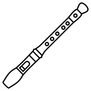 Regular Flute Coloring Page