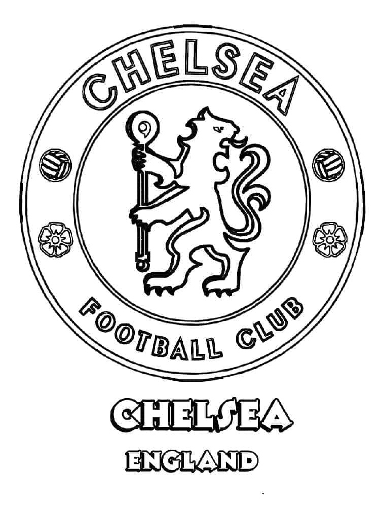 Chelsea Soccer Team Coloring Page