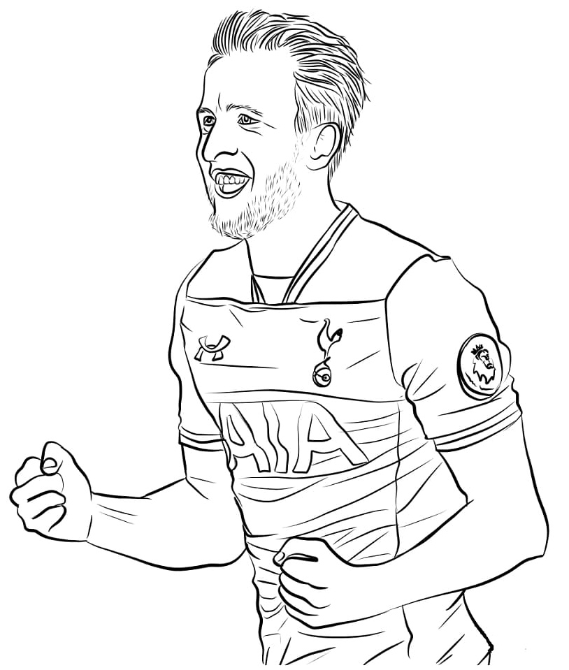 Harry Kane Coloring Page Coloring Page