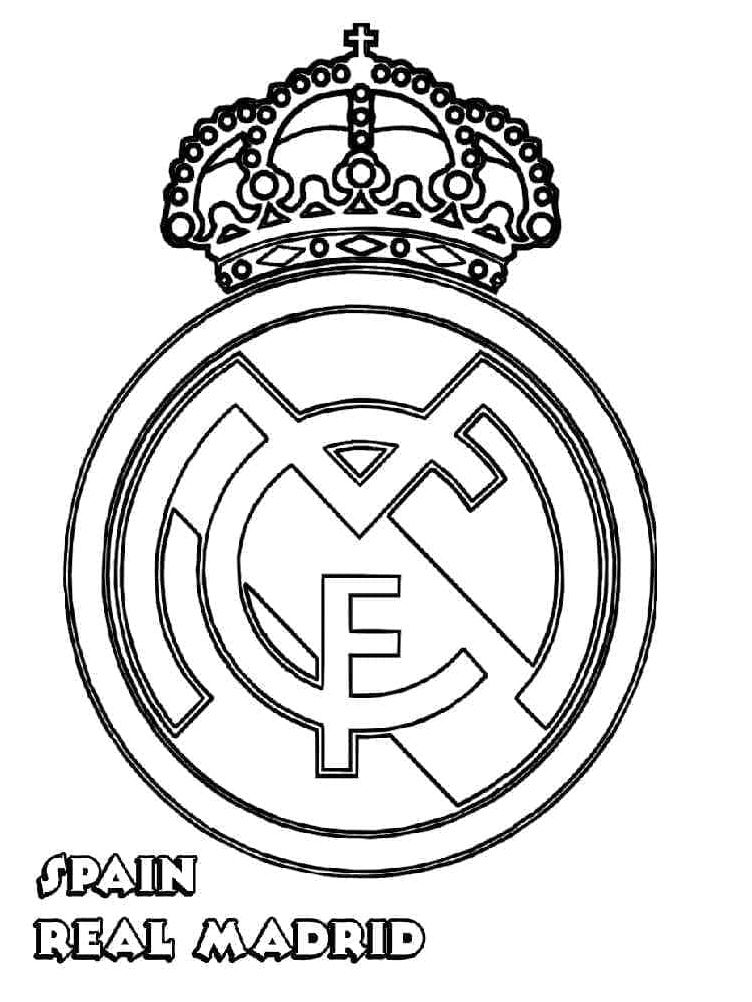Real Madrid Football Club - Soccer Team Coloring Page