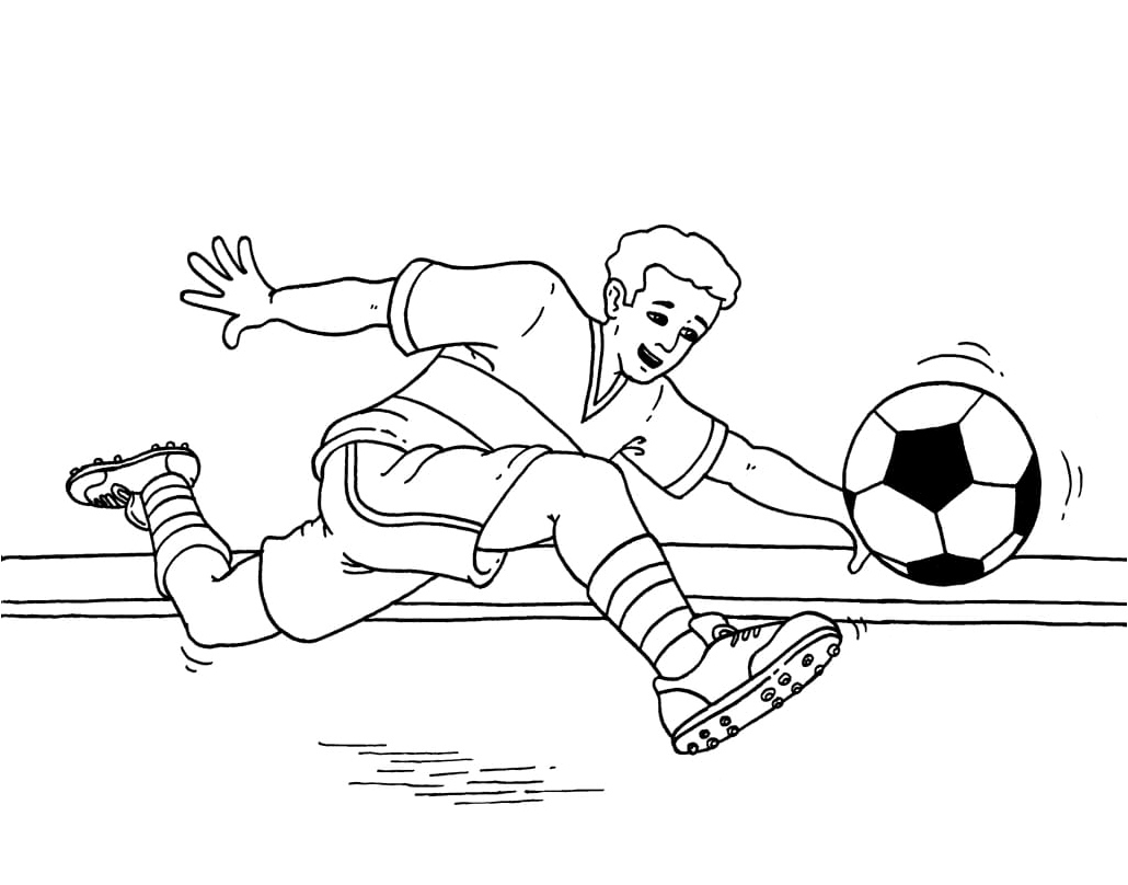 Title: Engaged in the Game of Football Coloring Page