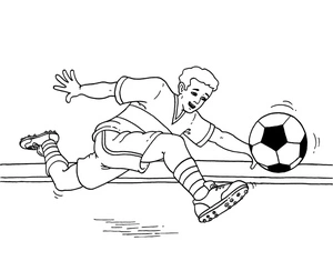 Title: Engaged in the Game of Football Coloring Page
