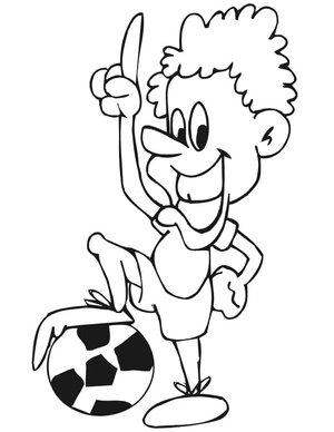 Young and Playful Soccer Athlete Coloring Page