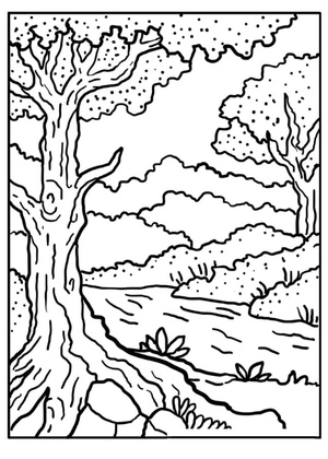 Forest Fresh Coloring Page