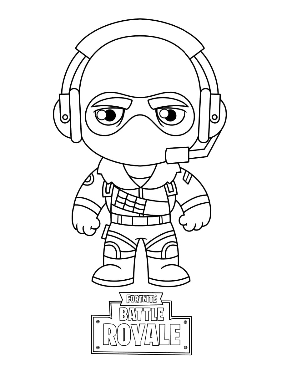 Chibi Raptor from Fortnite Coloring Page