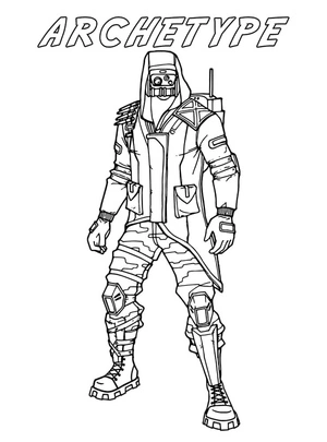 Fortnite Archetype Coloring Page