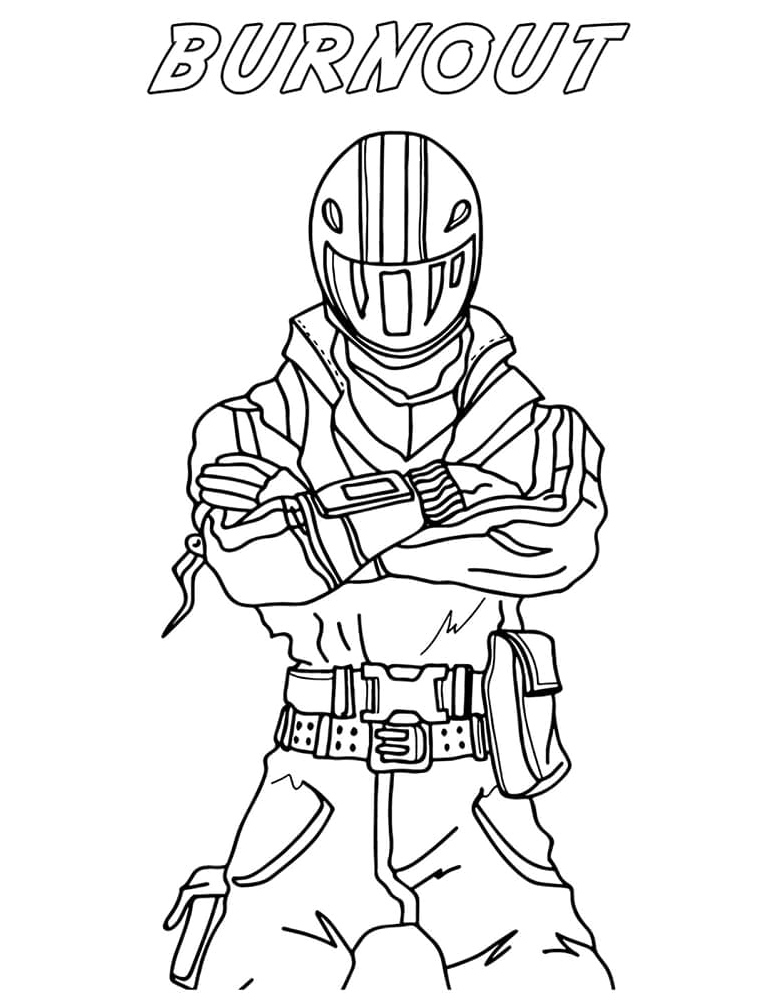 Fortnite Burnout Coloring Page