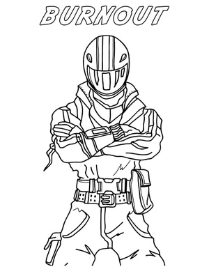 Fortnite Burnout Coloring Page