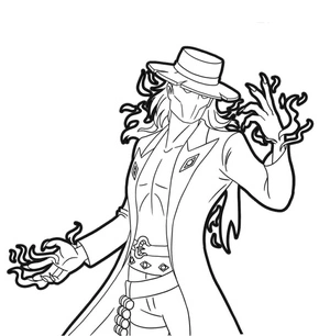 Fortnite character named Deadeye Coloring Page