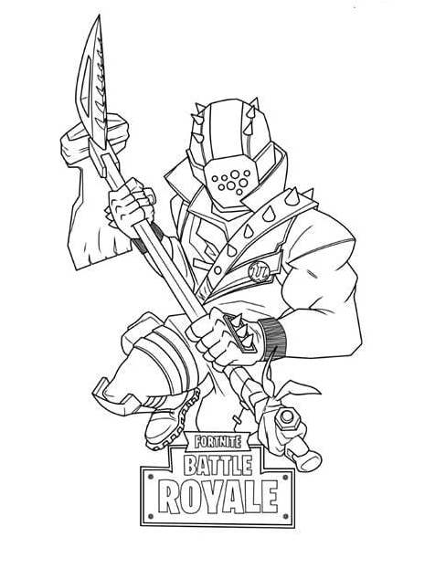 Fortnite Outline Coloring Page Coloring Page