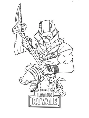 Fortnite Outline Coloring Page Coloring Page