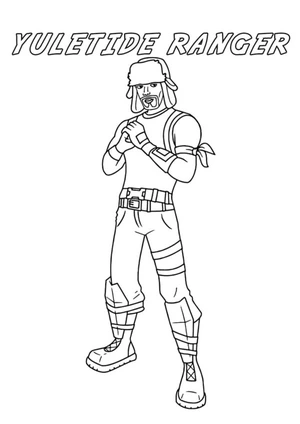 Fortnite's Yuletide Ranger Coloring Page