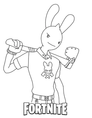 Guggimon, a character in Fortnite. Coloring Page