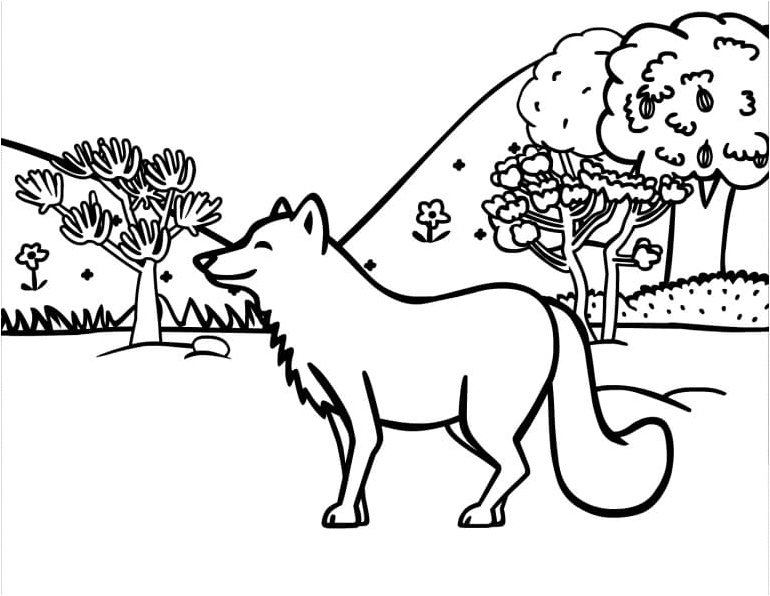 Printable Fox Coloring Page Coloring Page
